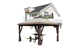 Pavilhão Dobrável, Dimensões 4x4m, Altura Ajustável (2,63m-2,83m), Poliéster Oxford Impermeável, Proteção Uv, Inclui Recursos De Estabilidade No Solo