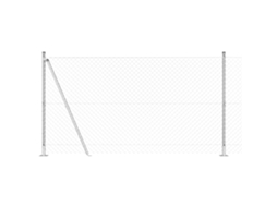 Conjunto 1 Poste De Cerca Vidaxl Prateado Aço (10 X 1,2 M)