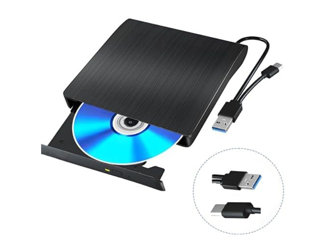 Gravador de CD e Leitor de DVD Externo USB 3.0 Tipo C ZYBLSSBB