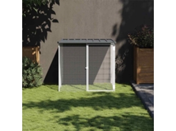 Vidaxl Galinheiro Com Teto 103x98x90 Cm Aço Galvanizado Antracite
