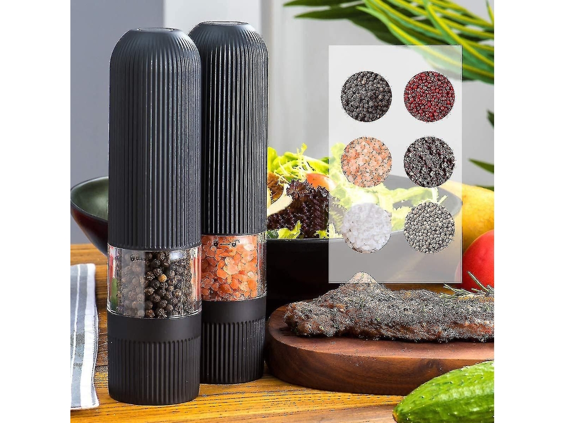2 Moedores Automáticos De Pimenta E Sal, Moedores Elétricos Duráveis