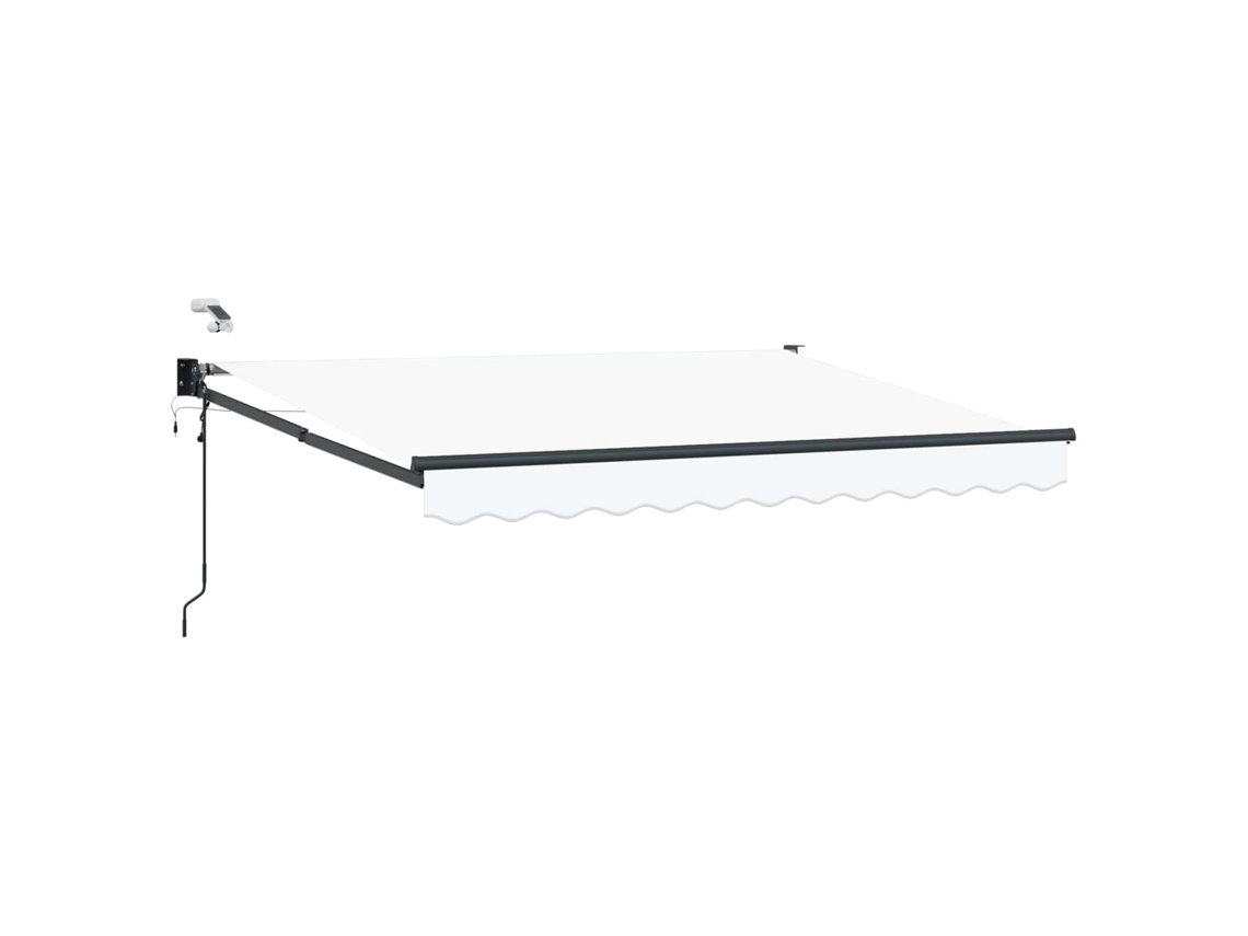 Conjunto 1 Toldo Elétrico Vidaxl Branco Poliéster (3,5 X 2 M)