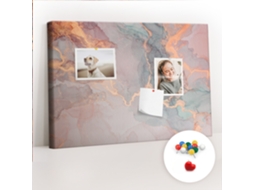 Quadro De Cortiça Com Impressão Mármore Decorativo Para O Quarto Das Crianças Espelharte (60x40 Cm)