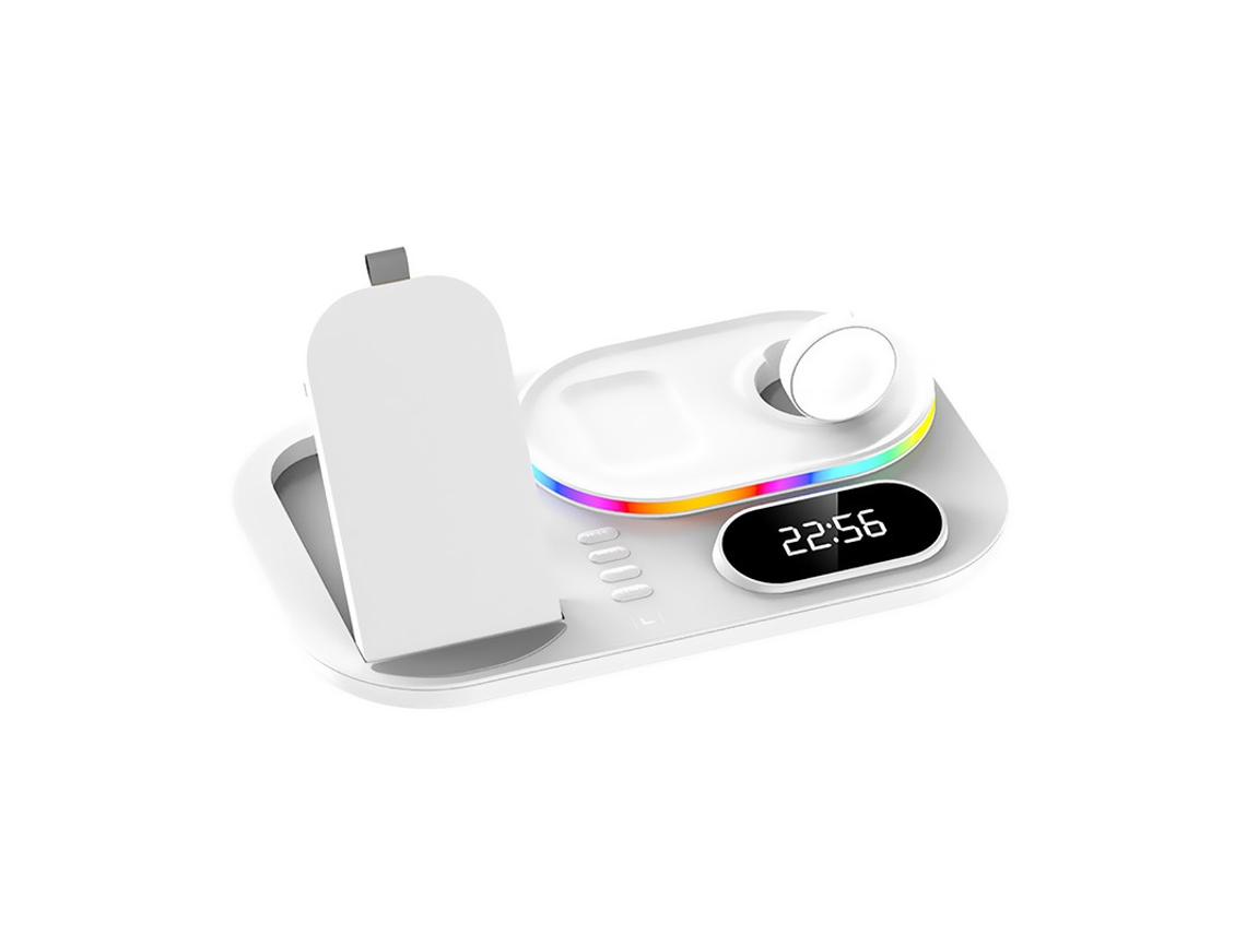 Carregamento Sem Fio, Suporte De Carregamento Sem Fio 4 Em 1, Para Iphone/watch/airpods, Branco