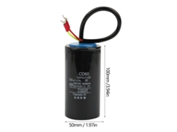 Capacitor De Partida Cd60 300uf 450v Para Motor
