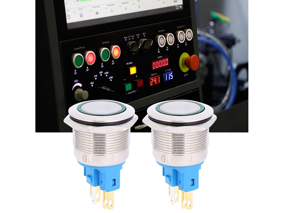 Laxiscreed Botões De Comando Dc 12-24v Com Auto-travantes, Kit Com 2 Interruptores Para Automação Doméstica