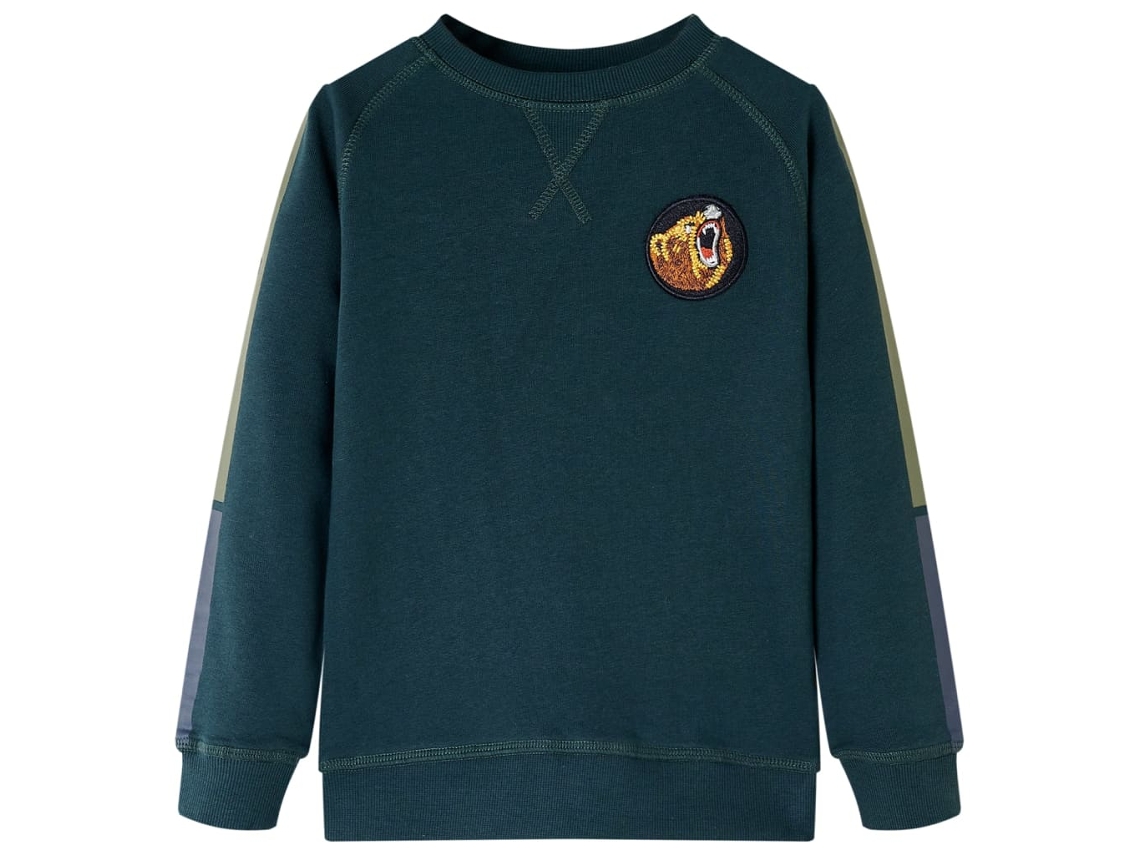 Sweatshirt Para Criança Verde-musgo 140
