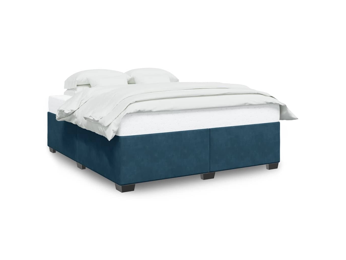 Bed Frame, Bed Frames Vidaxl Azul Veludo (200 X 200 Cm)
