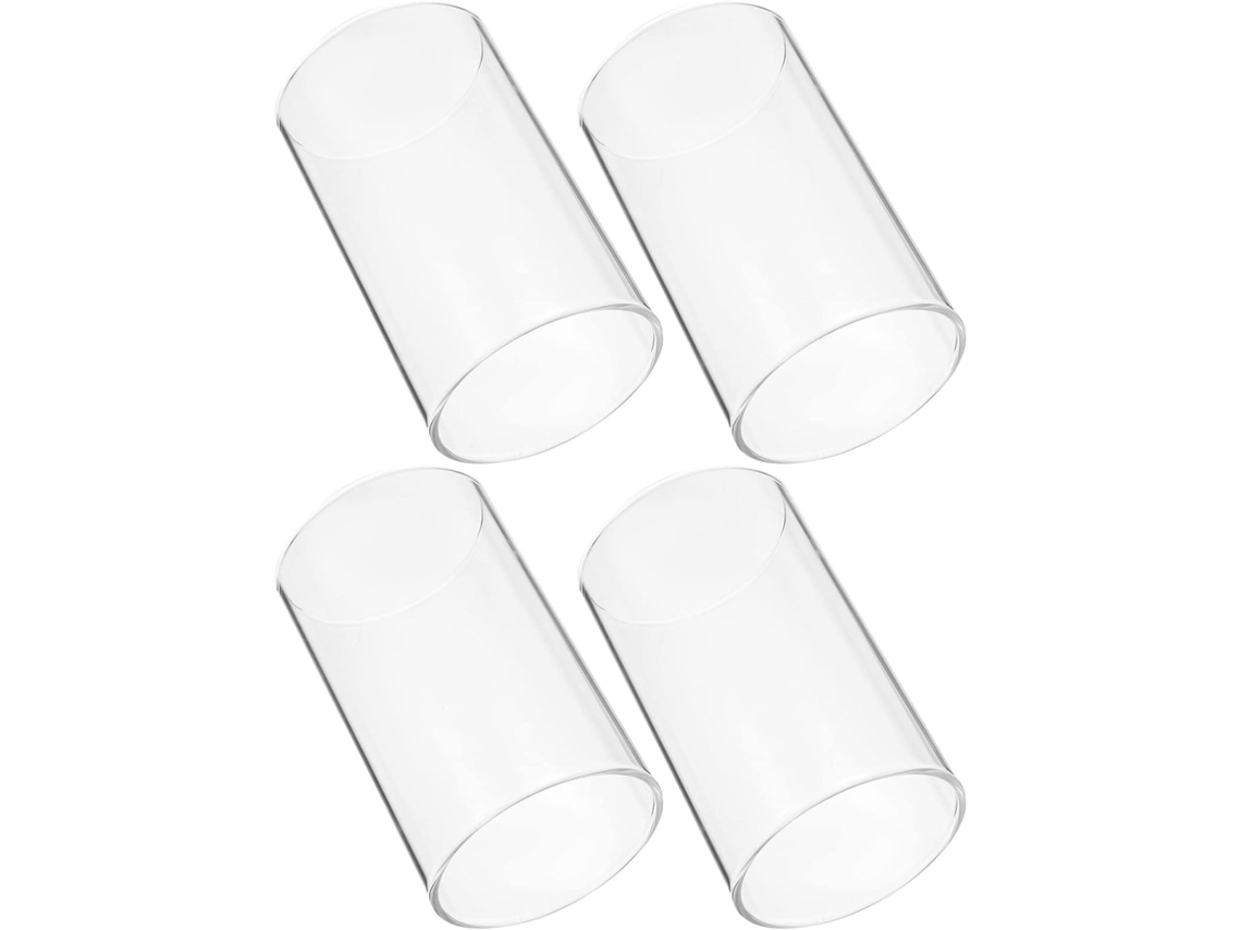 Conjunto De 4 Elegantes Abajures De Vidro Para Velas Decorativas. Gokoco