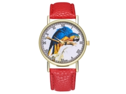 Reloj De Pareja Unisex Con Dial Redondo De Cuarzo Y Correa De Pu (rojo)
