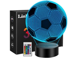 Presente De Futebol Para Meninos 8 A 10 Anos, Luminária Noturna Led 3d Com Controle Remoto, Decoração De Aniversário E Natal Com Tema Futebol