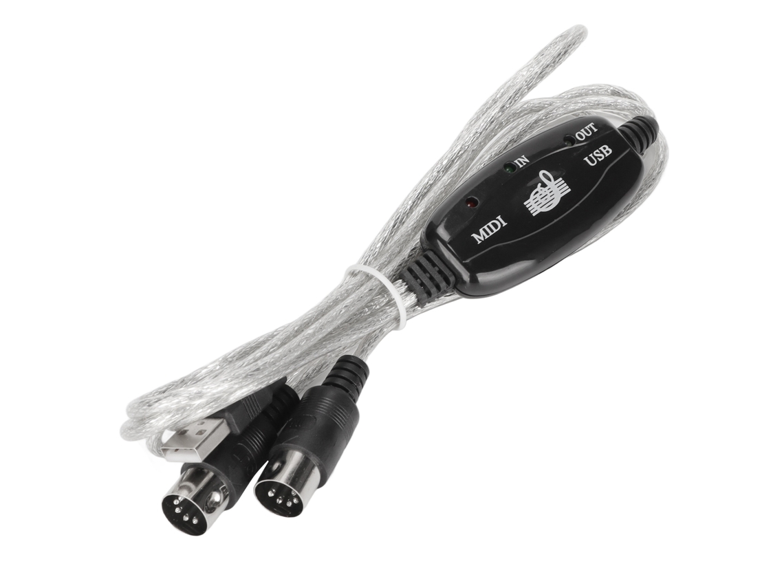 Lurelia Cabo Usb Midi 2,2 M, Interface Para Teclados, Pianos E Sintetizadores, Guitarra E Baixo