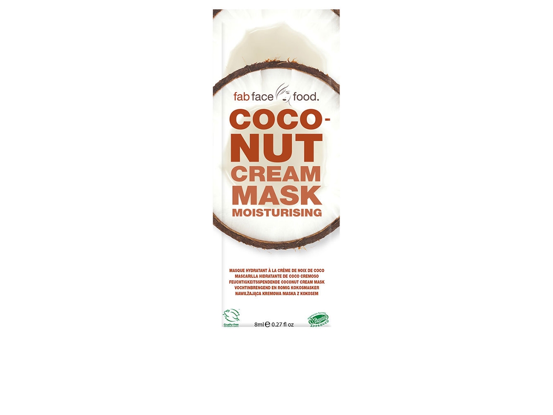 Máscara Hidratante Fab Face Food Coconut 7TH HEAVEN 8 Ml