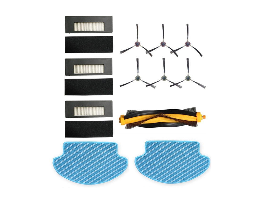Multi-conjunto de peças sobressalentes de substituição, escova lateral, filtro hepa, escovas principais para ecovacs deebot de55 de6g robô aspirador d