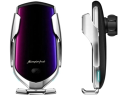Carregador Carro Sem Fio Qi Fast Ventilação Para Apple, Samsung Yizhood Prateado