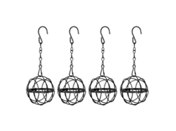 Conjunto de 4 comedouros de bola para pássaros com ganchos para jardim ao ar livre LAXISCREED