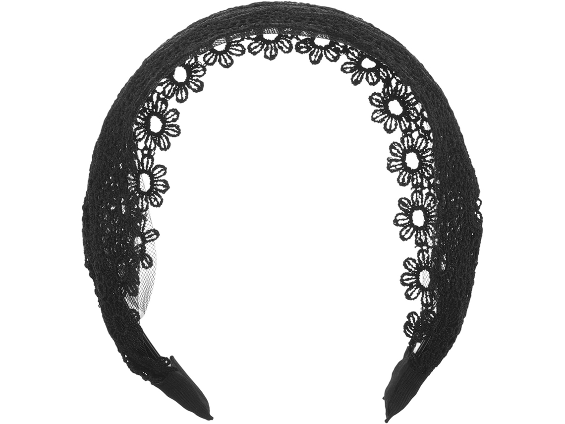Nuobesty Faixa De Cabelo Larga De Renda Para Mulheres, Faixa De Cabelo Elegante Com Estampa Floral, Acessório Para Cabelo