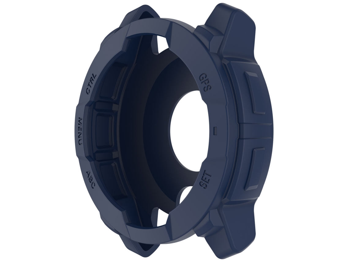 Capa Protetora Compatível Com Garmin Instinct E 45mm, Em Tpu. Azul Hexinyigjly