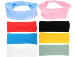 Faixas De Cabeça Esportivas, Faixa De Cabeça Larga E Elegante Em Algodão Elástico E Absorvente.