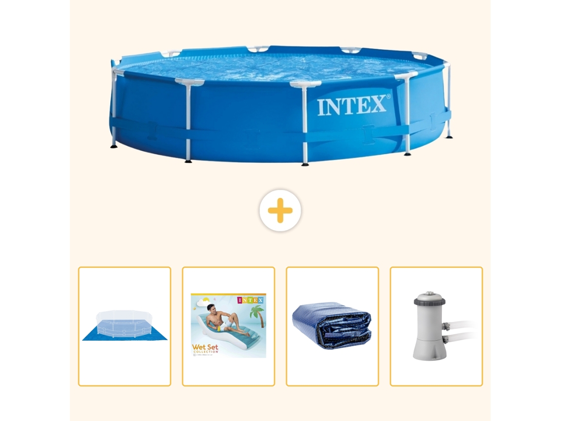 Intex Piscina Com Estrutura Redonda - 366x76 Cm - 5-peças S171