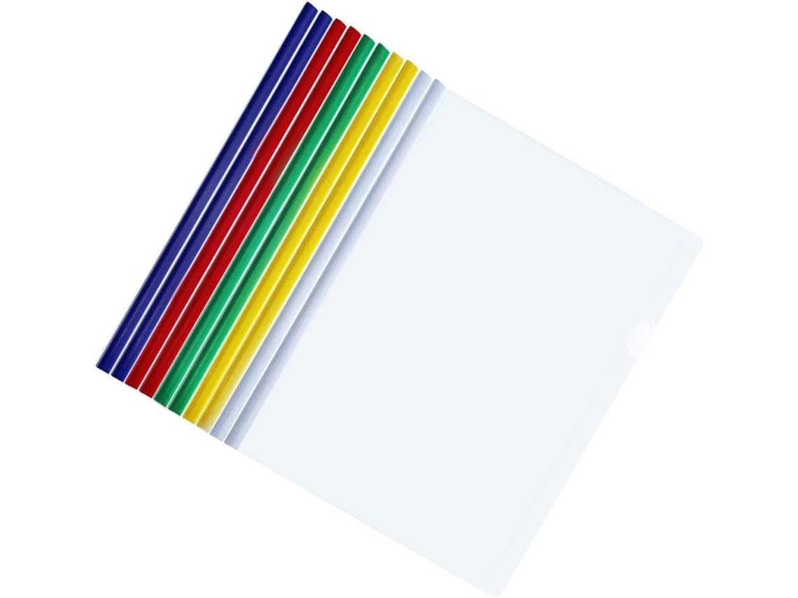 Pastas De Arquivo Baluue Tamanho Carta Com Clips Haste, Pacote Com 10, Transparentes, Design Flexível Para Organizar