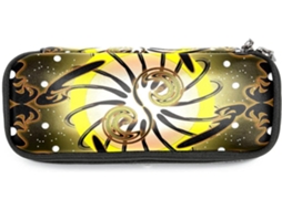 Estojo grande para lápis com estampa de mandala ou Halloween, ideal para escola, mesa de trabalho, adultos e crianças.