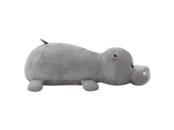 Vidaxl Hipopótamo De Peluche Cinzento