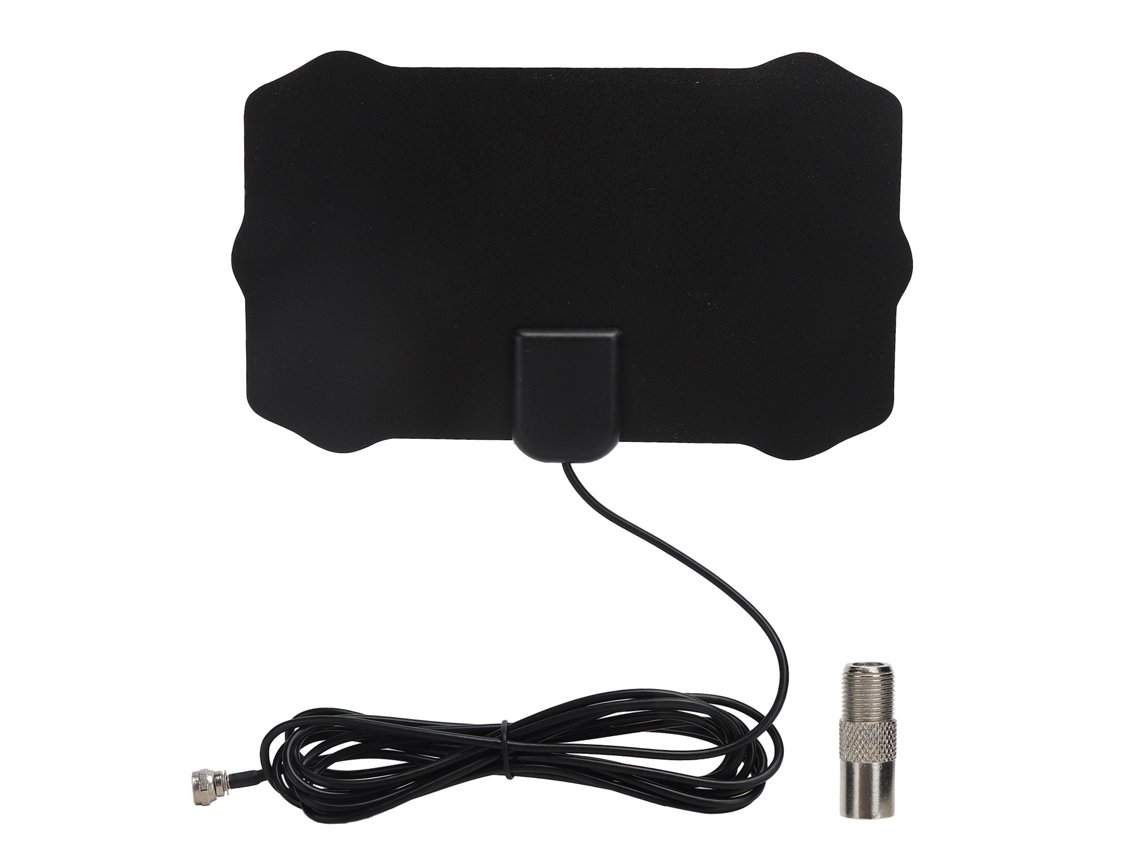 Antena Mali TV Interior, Alta Ganho, Receptora de Sinal HD, Preto