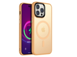 Capa Magsafe Para Iphone 15 Pro Max À Prova De Choque Fosco -laranja Gertiz