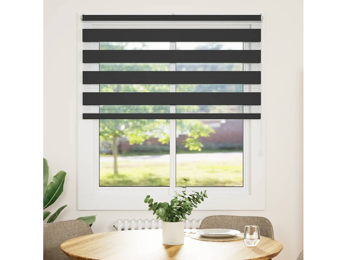 Maison Exclusive - Cortina De Zebra 130x150 Cm Largura Do Tecido 125,9cm Poliéster