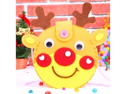 Artesanato de feltro natalino Rebe para faça você mesmo: enfeite de Natal fofo para costura, brinquedo e bolsa de artesanato (alce)