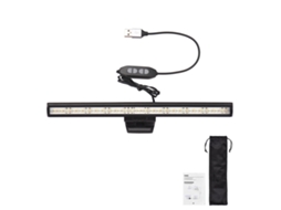 Luz de tela para monitor de computador, 26cm, temperatura bicolor, 2800K-6500K, brilho ajustável, 10 níveis