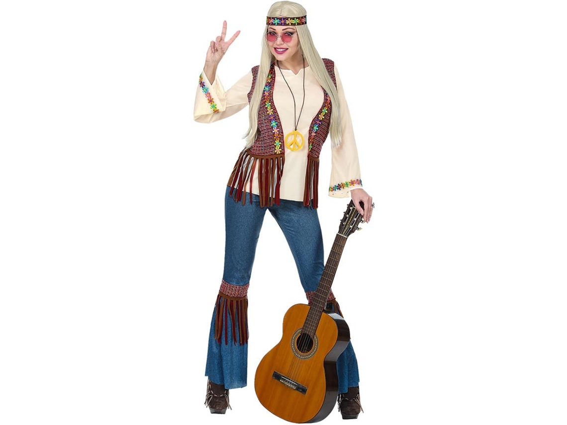 Fato de hippie bege para mulher