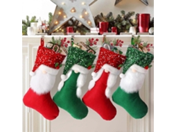 Meias De Natal Grandes Para Crianças, Pacote Com 4, Meias De 18 Polegadas Para Pendurar Na Parede Para Decoração De Natal. Loja Olysi