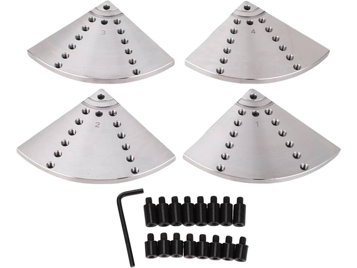 Mandíbulas Planas, Conjunto De 4 Peças, 8 Polegadas, Para Mandril De Madeira, Ferramentas De Fixação.