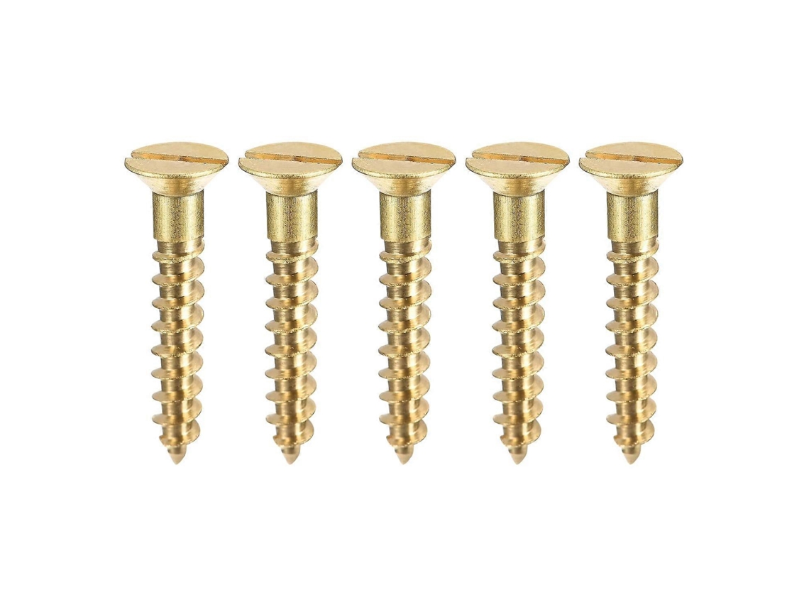 100 Parafusos de Latão M4 X 25mm para Madeira | S/MARCA