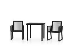 Dining Set, Dining Sets Vidaxl Preto Aço (mesa Com 80 Cm De Comprimento)