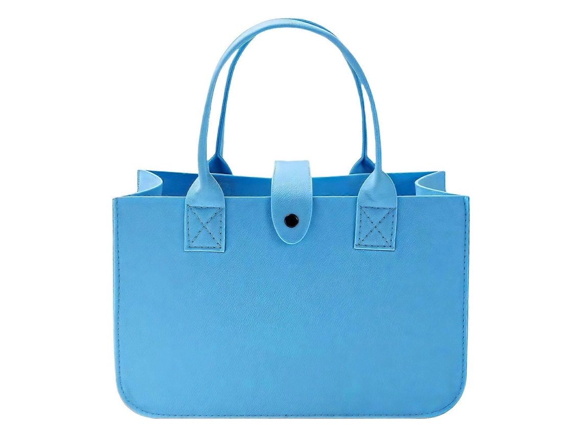 Sacola De Compras Dobrável De Feltro Para Brinquedos, Compras, Passeios, Armazenamento, Trabalho, Viagens, Piqueniques E Uso Diário, Azul Marinho.