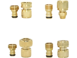 Adaptador de Conector Jardim em Latão 14 Cm com Rosca Externa | S/MARCA