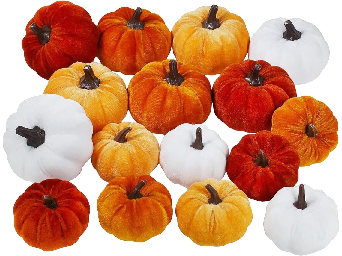 Decoração De Halloween Aveludada, 16 Decorações De Outono Para Cozinha E Casa | Para Casa, Jardim, P Gokoco