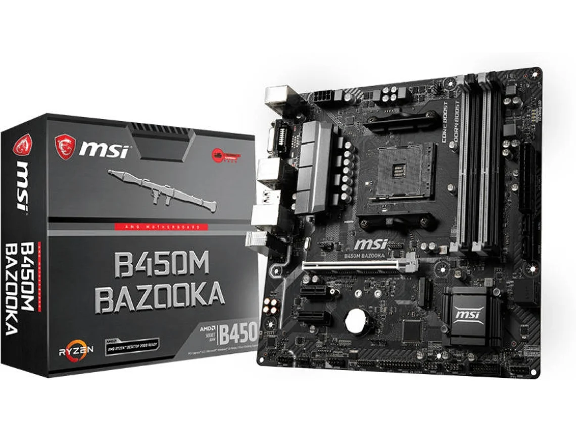 Motherboard MSI B450M Bazooka (Socket AM4 - AMD B450 - Micro ATX)
