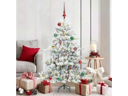 Vidaxl Árvore De Natal Articulada Artificial Branco 150 Cm Pvc E Aço
