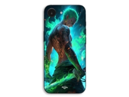 Capa Para Celular - Maniacase - Iphone 17 - Silicone Tpu - Arte 3d Do Zoro De One Piece - Preta