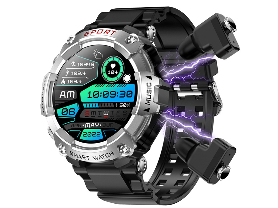(branco) Smartwatch Bluetooth Multifuncional Masculino.