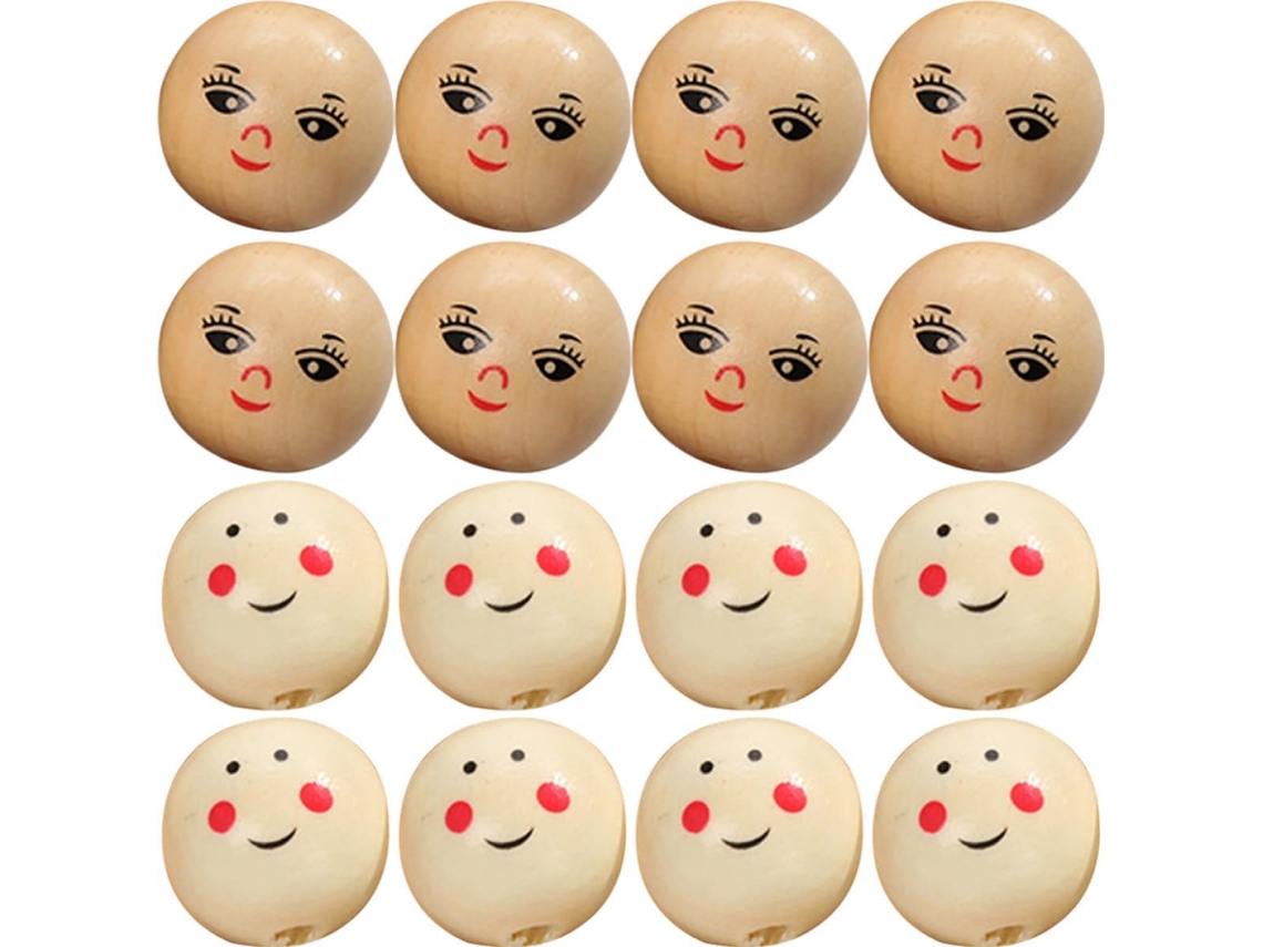 Conjunto De 40 Contas Redondas De Madeira Para Confecção De Joias E Decoração.