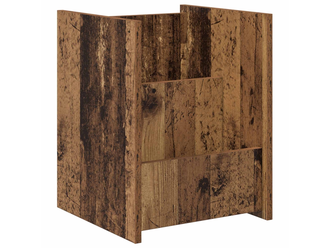 Estante de Revistas Madeira Antiga 35 X 35 X 45 Cm MAISON EXCLUSIVE