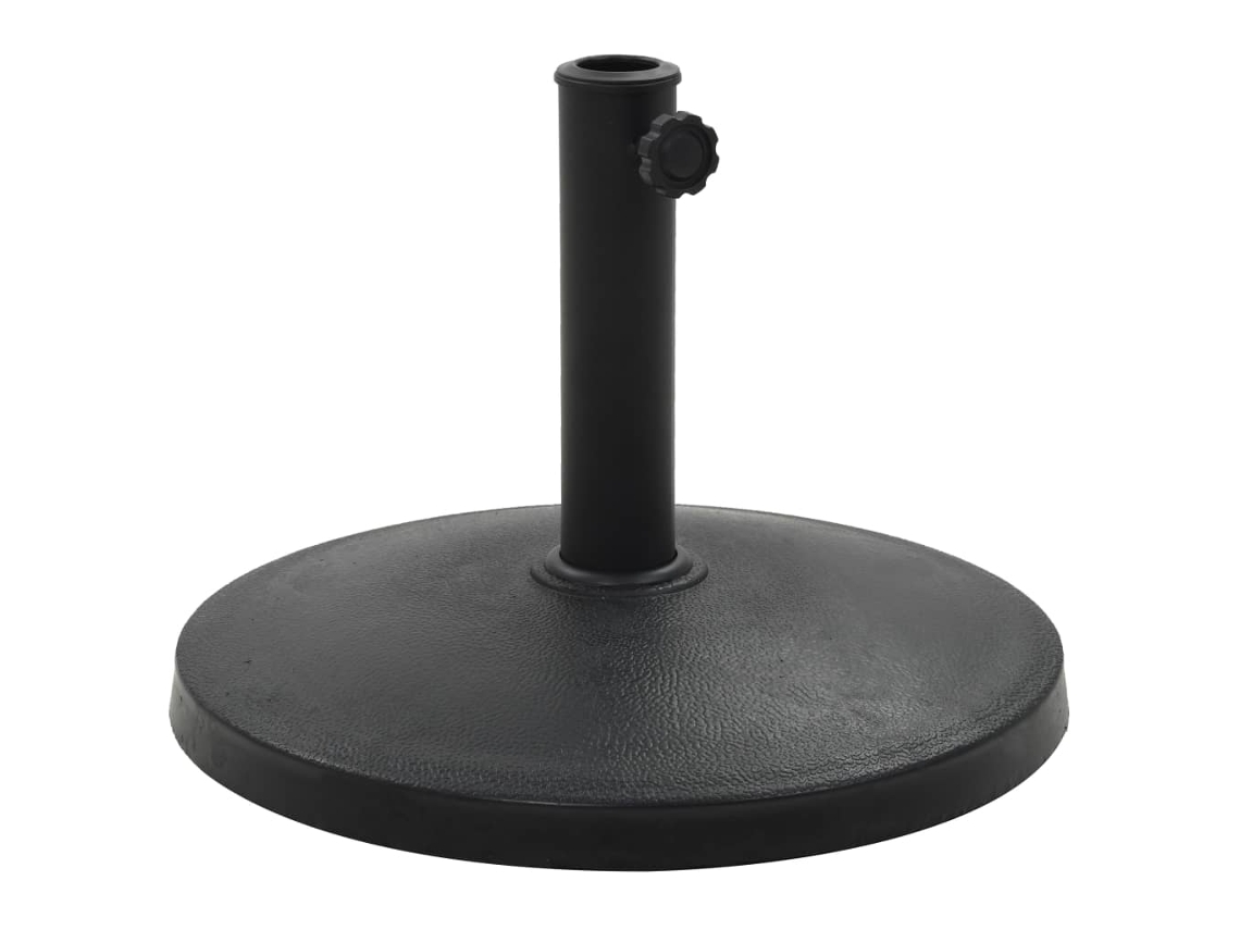 Vidaxl Base De Guarda-sol Redonda Poliresina 10 Kg Preto