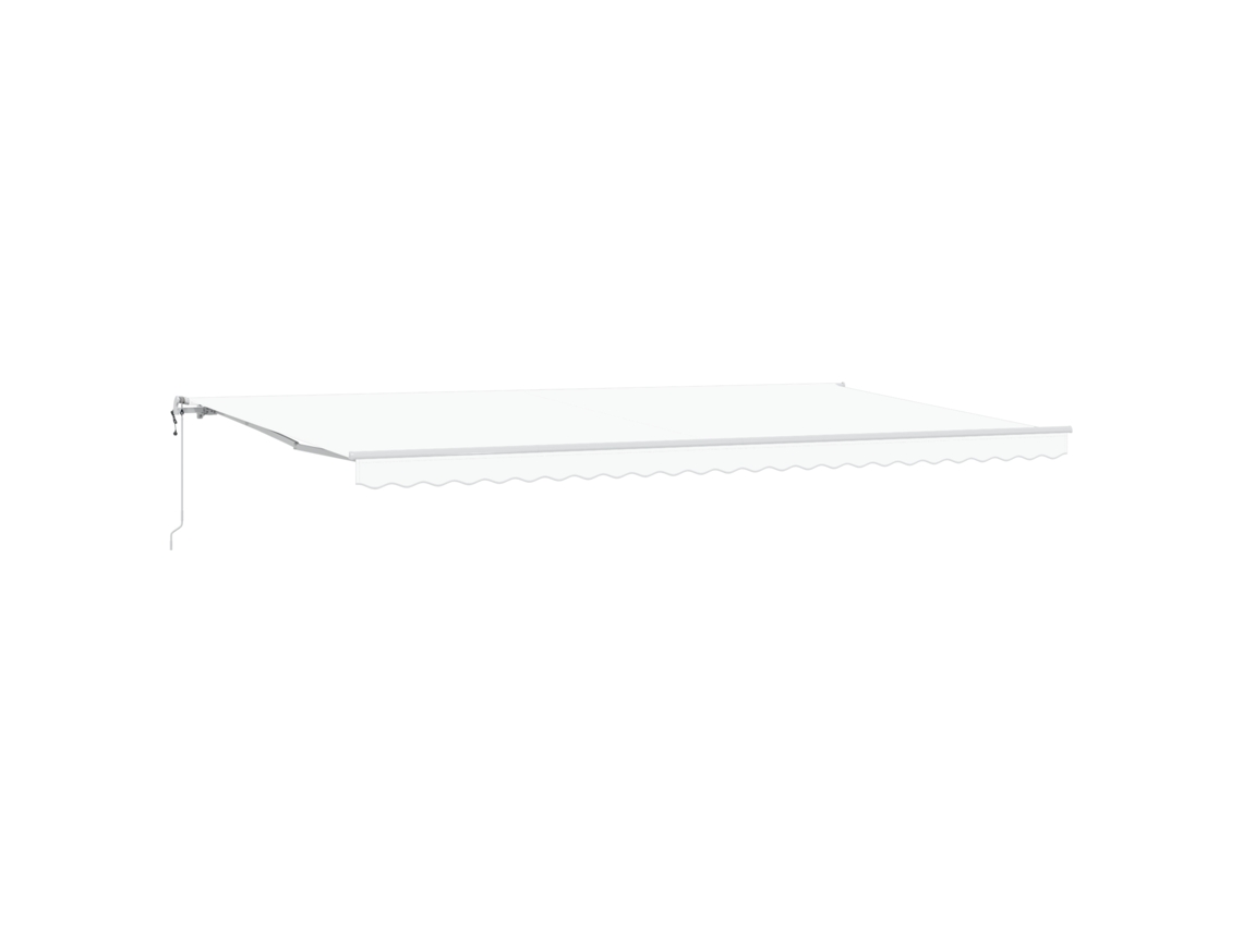 Toldo Retrátil Automático Branco Vidaxl Branco Poliéster (6 X 3 M)