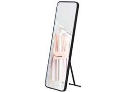 Espelho De Pé Com Luzes Led De Corpo Inteiro 151,5x50 Cm Com Iluminação Ajustável E Função De Memória Preto