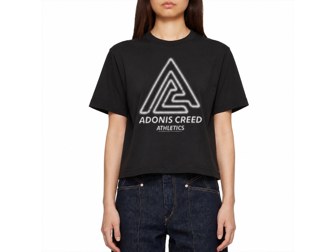 Rockinstone Rocky Movie Adonis Creed Neon 2 Black Adult T-shirt Size:m